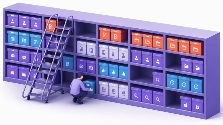 Imagen conceptual de software GMAO que representa orden, control y trazabilidad en la gestión de activos